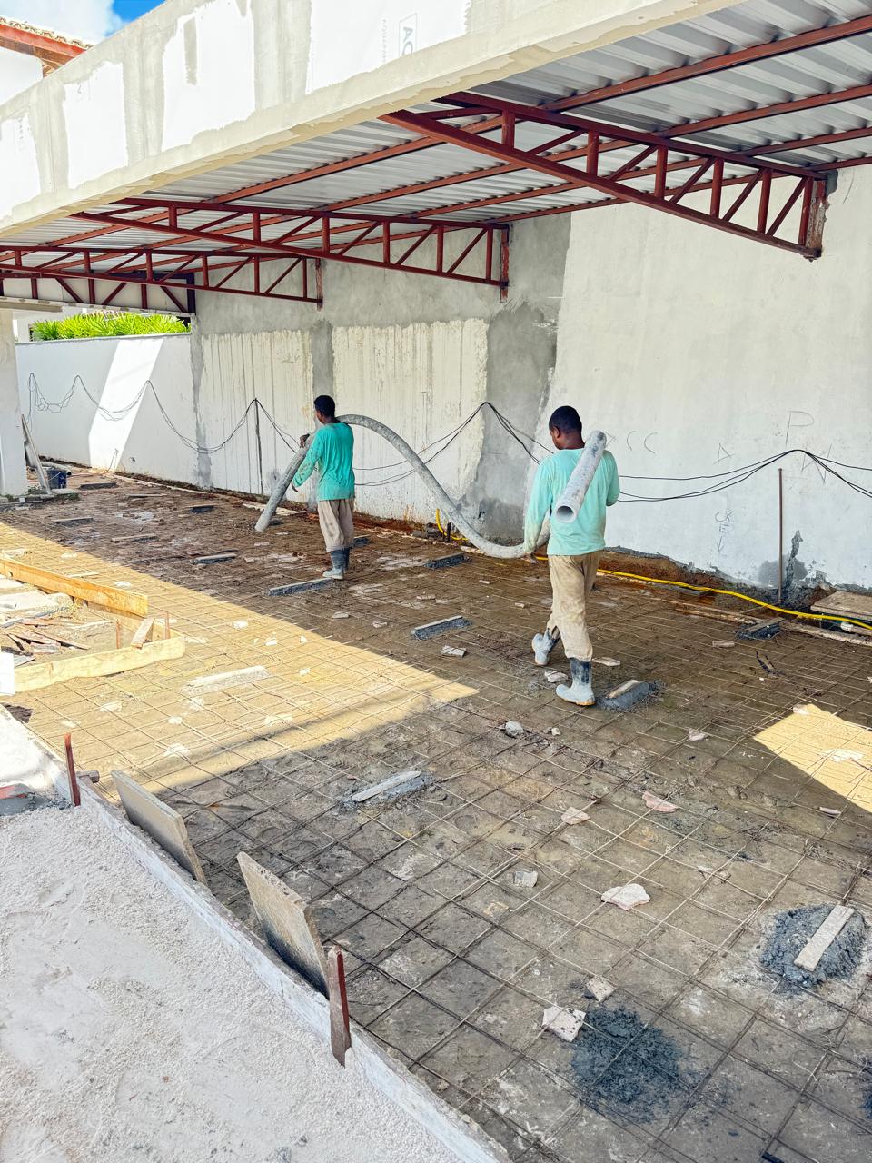 Contrapiso em execução