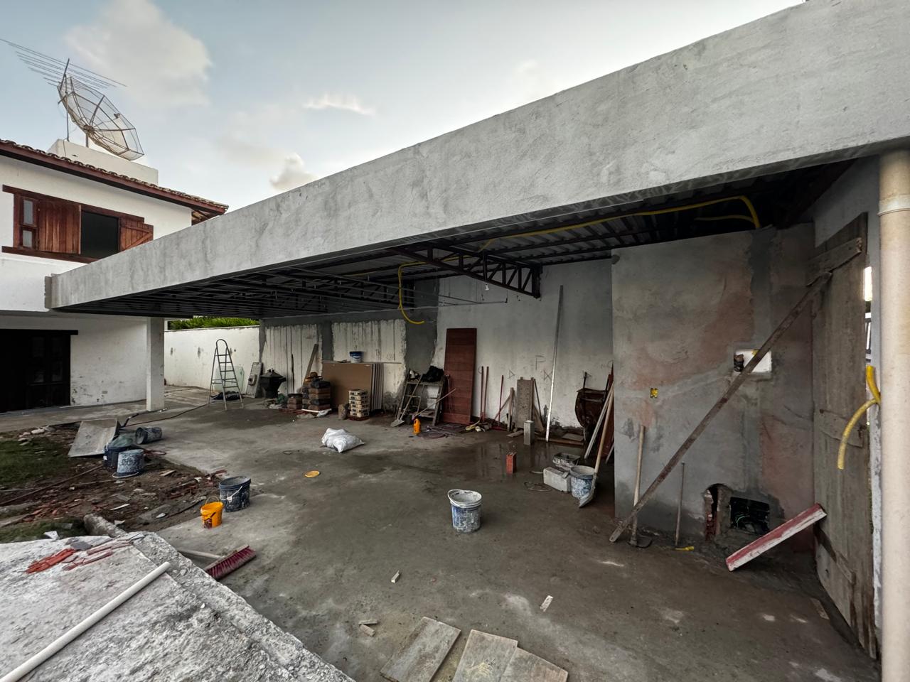 Assentamento de porcelanato na área gourmet