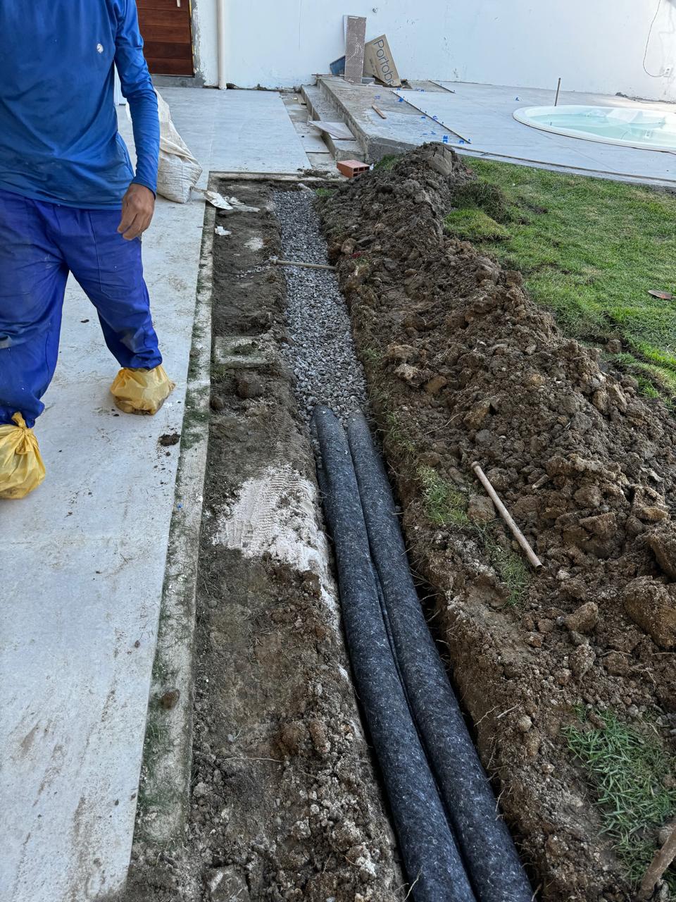 Fase final — área gourmet quase concluída