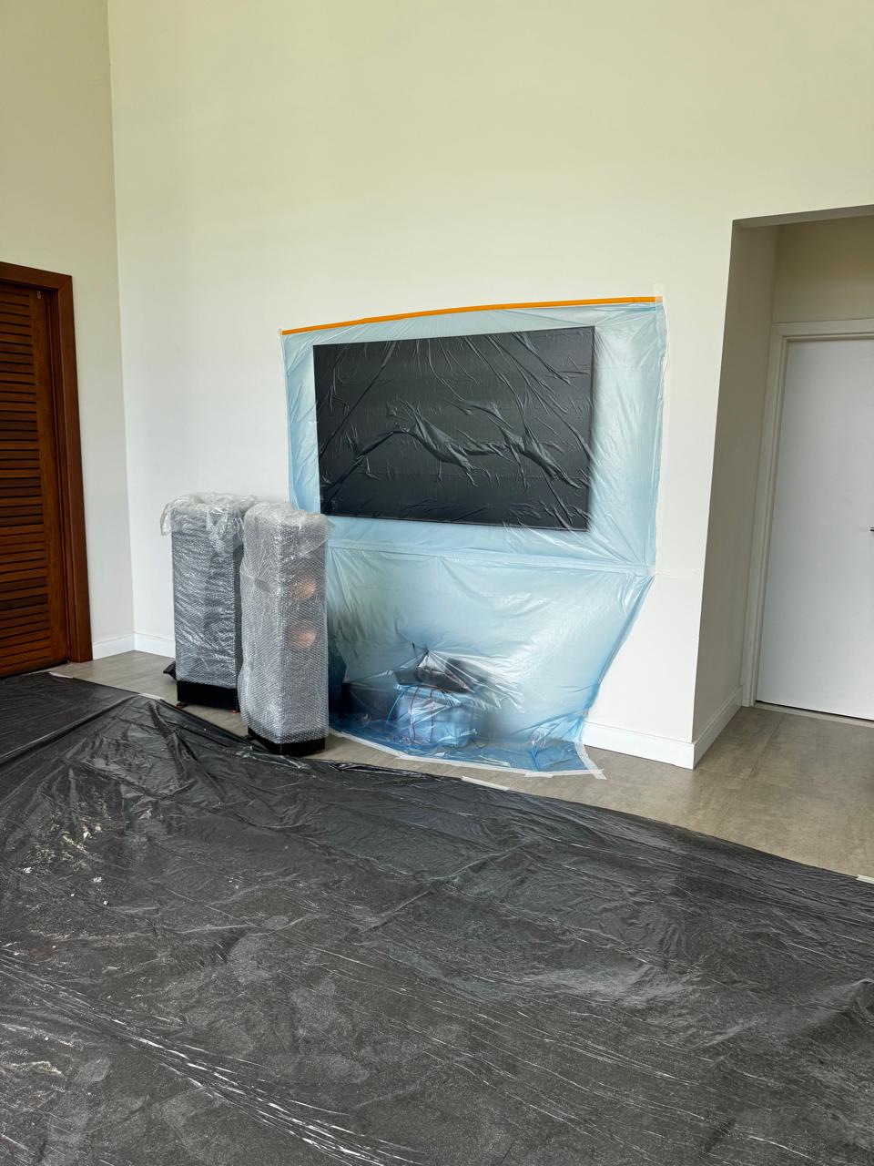 Proteção de equipamentos durante reforma